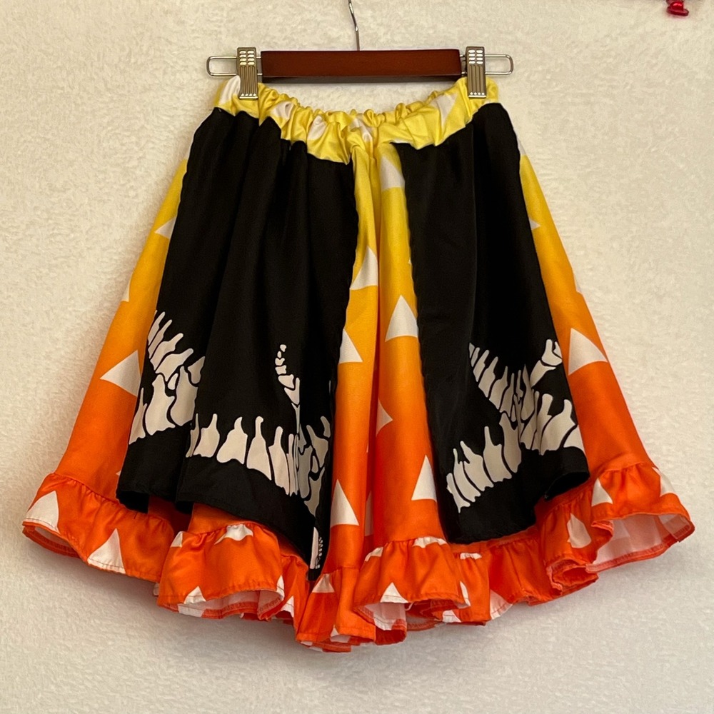Demon Slayer Zenitsu Print Skirt Anime Cosplay Ruffle Costume Halloween S - XL - Picture 2 of 7